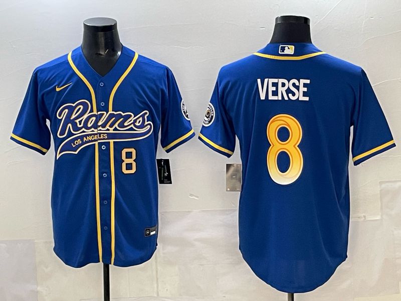 Men Los Angeles Rams #8 Verse Blue Joint Name Nike 2025 Limited NFL Jersey style 02->los angeles rams->NFL Jersey
